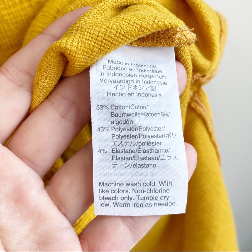 MADEWELL Texture & Thread Button-Front Tank Dress Mustard yellow midi orange M - Picture 9 of 12